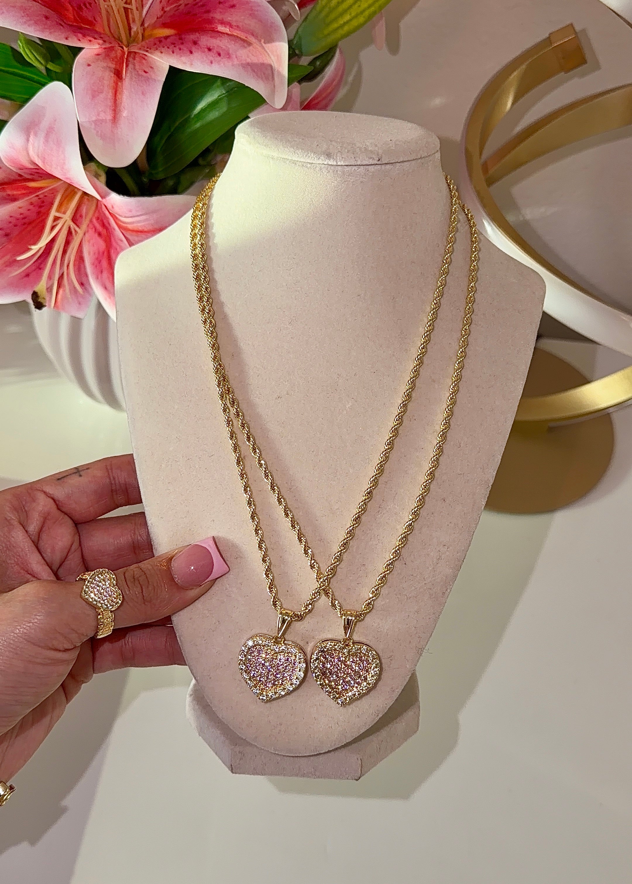 SMALL HRT BLING NECKLACE