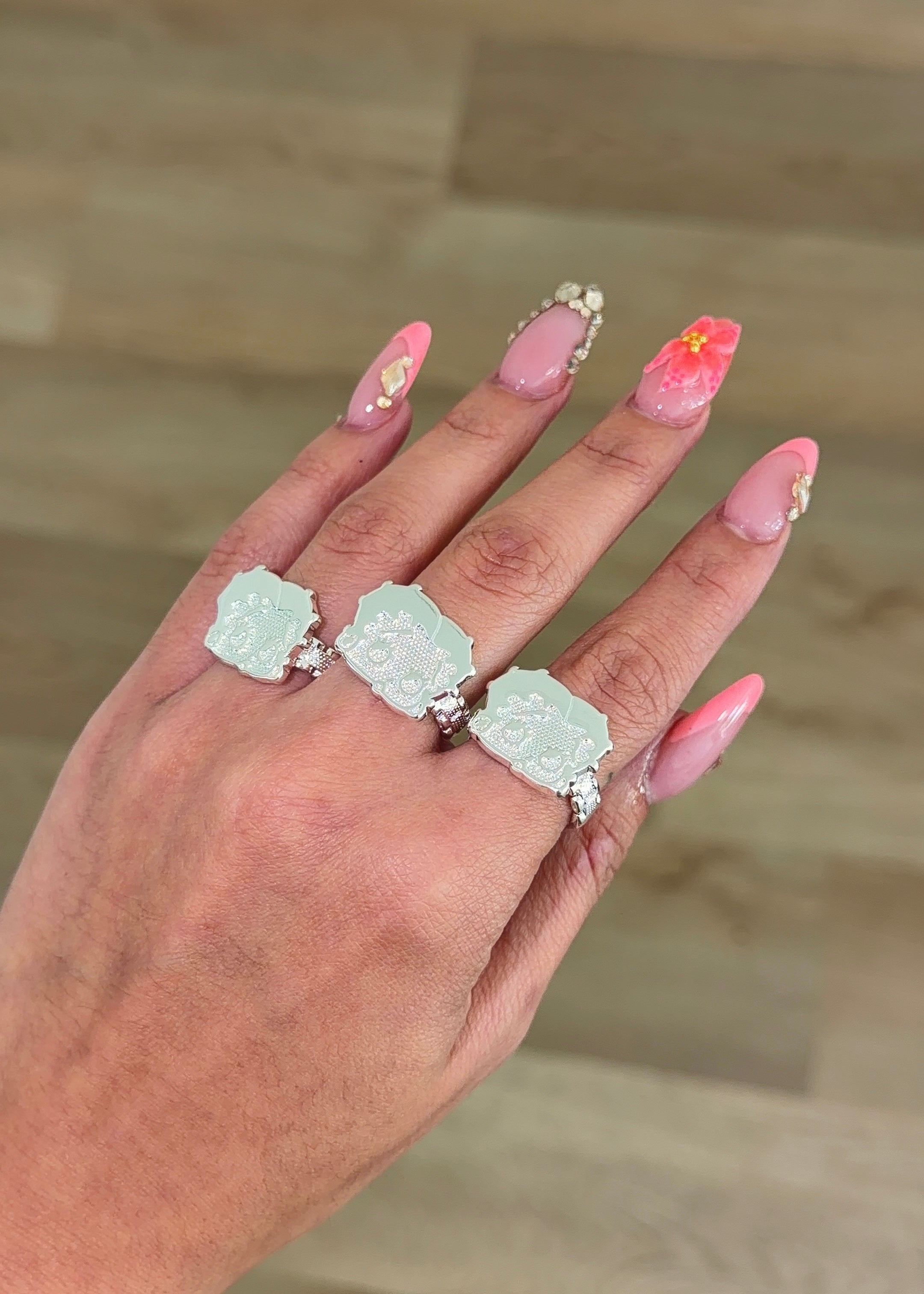 BB FACE RING *SILVER*