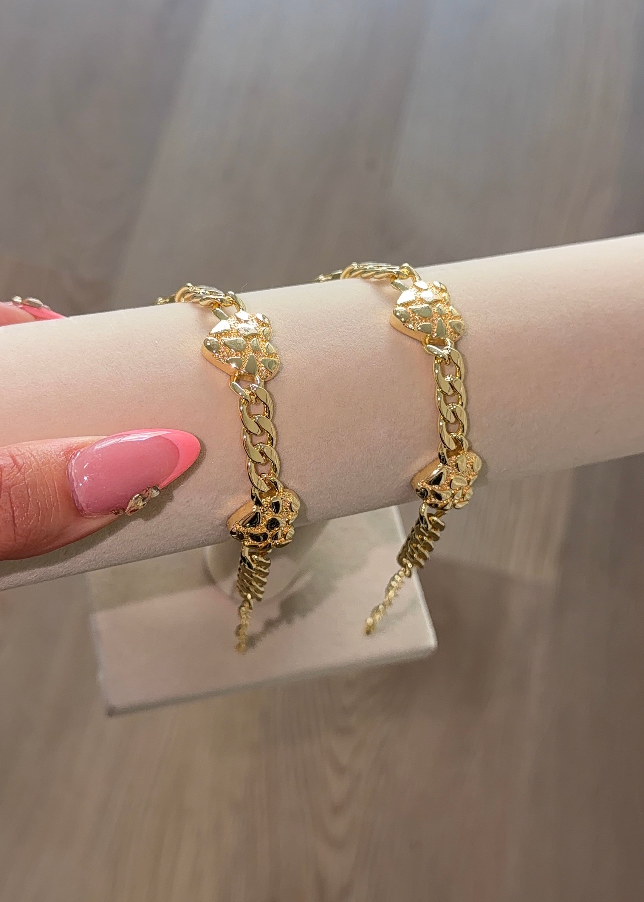 NUGGET HRT CUBAN BRACELET