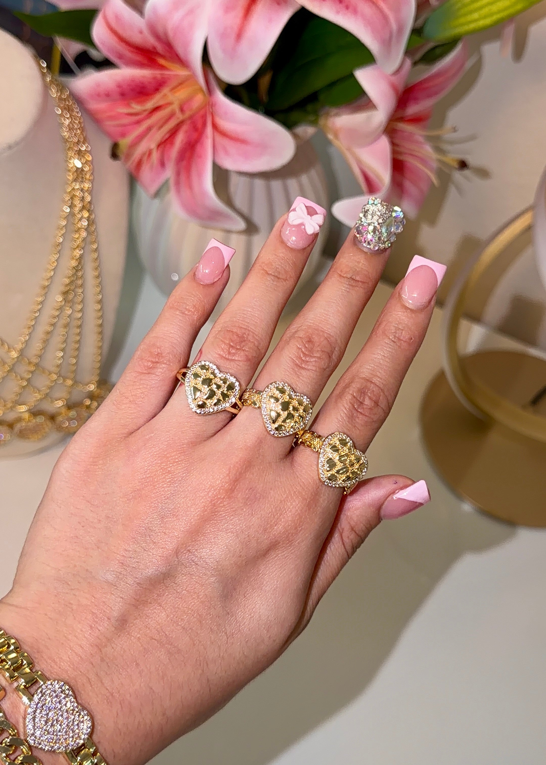 NUGGET BLING HRT RING