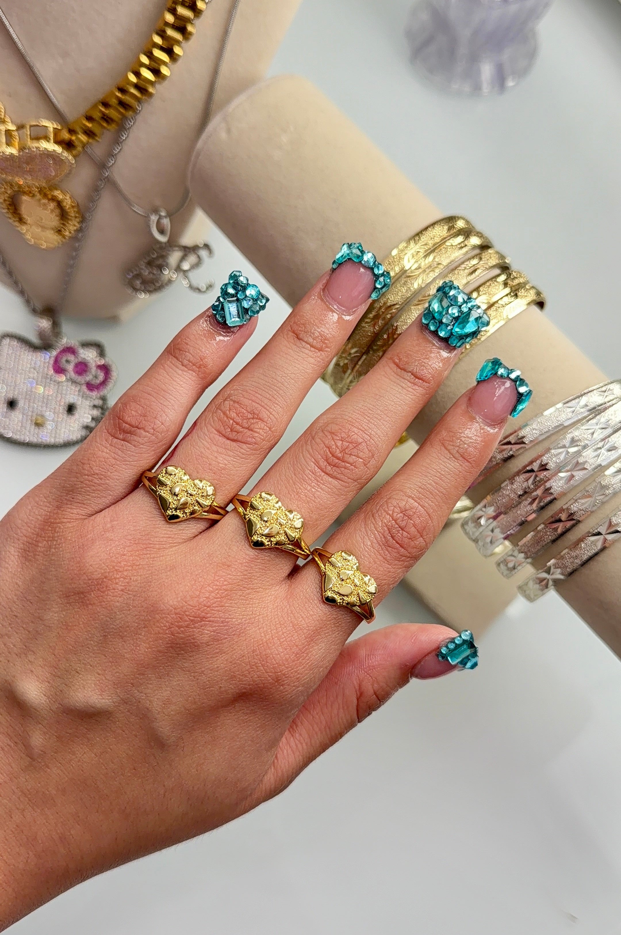 NUGGET HEART RING