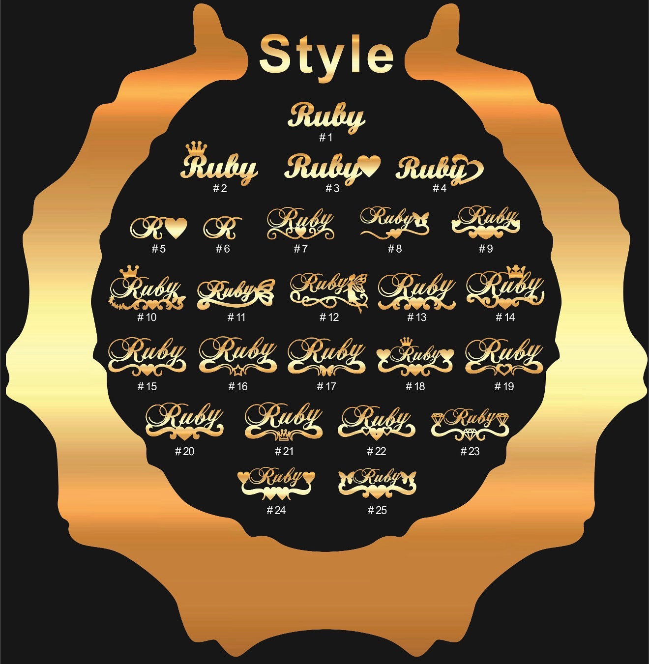 INITIAL BAMBOO EARRINGS